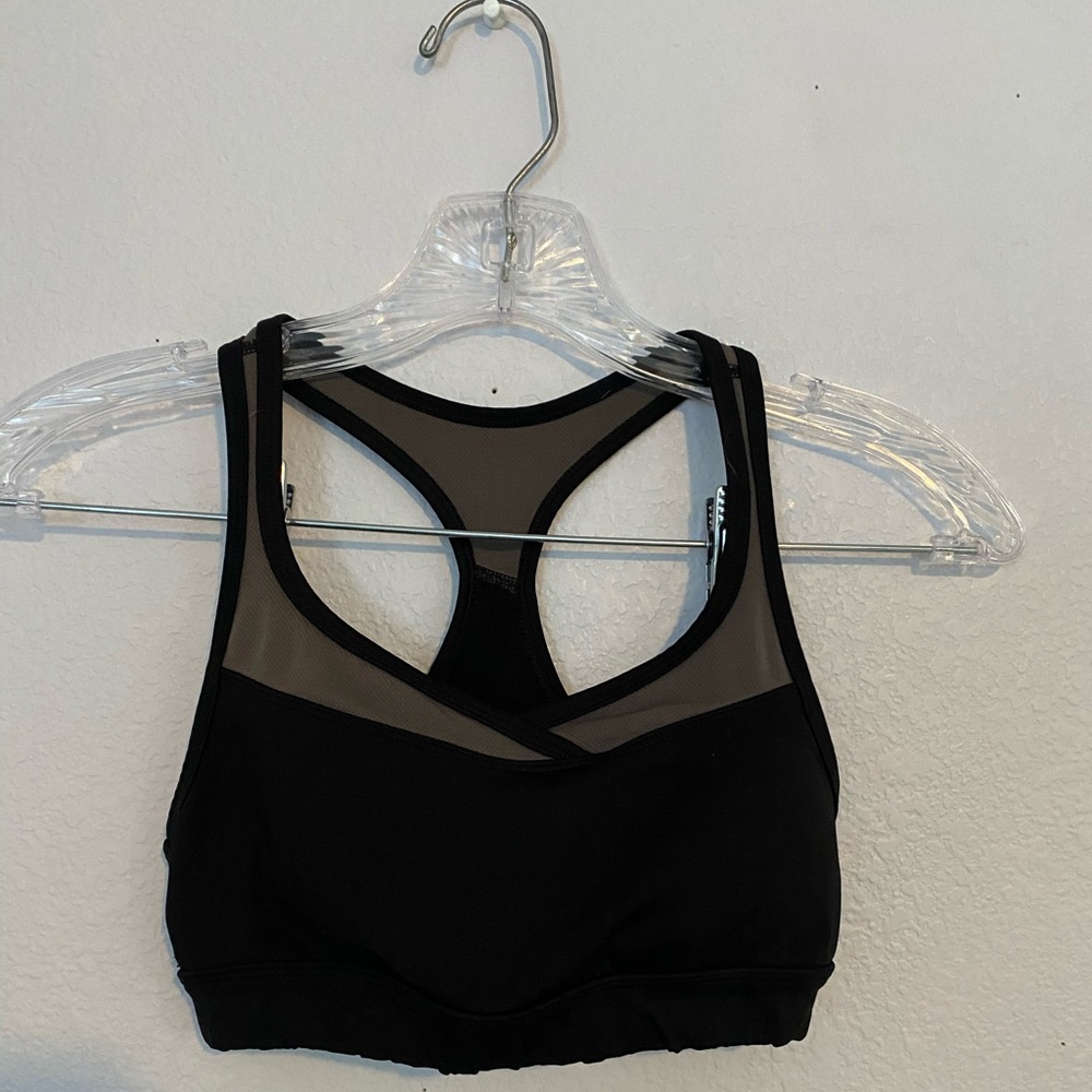 Black and Gray Sports Bra